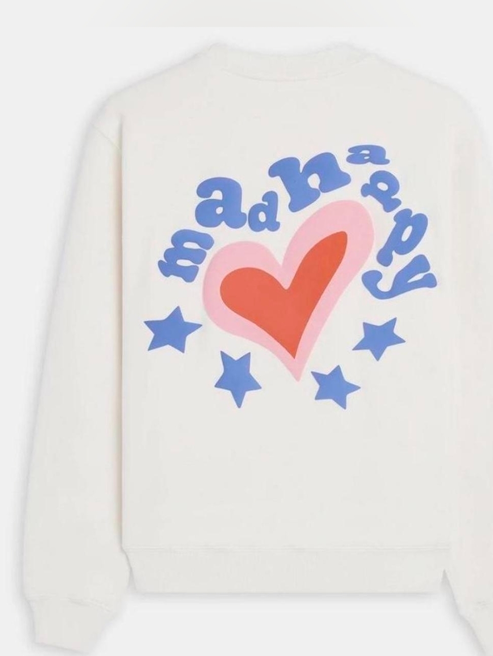 MADHAPPY HEARTFELT FLEECE  CREWNECK IN VANILLA Size XS